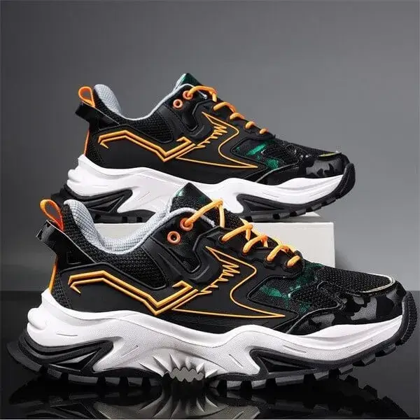 Lizitool Men Spring Autumn Fashion Casual Colorblock Mesh Cloth Breathable Rubber Platform Shoes Sneakers